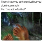 saw you at the festival