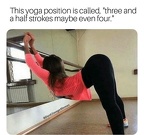 yoga position 3 and a half strokes