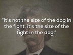 mark twain size of the fight in the dog